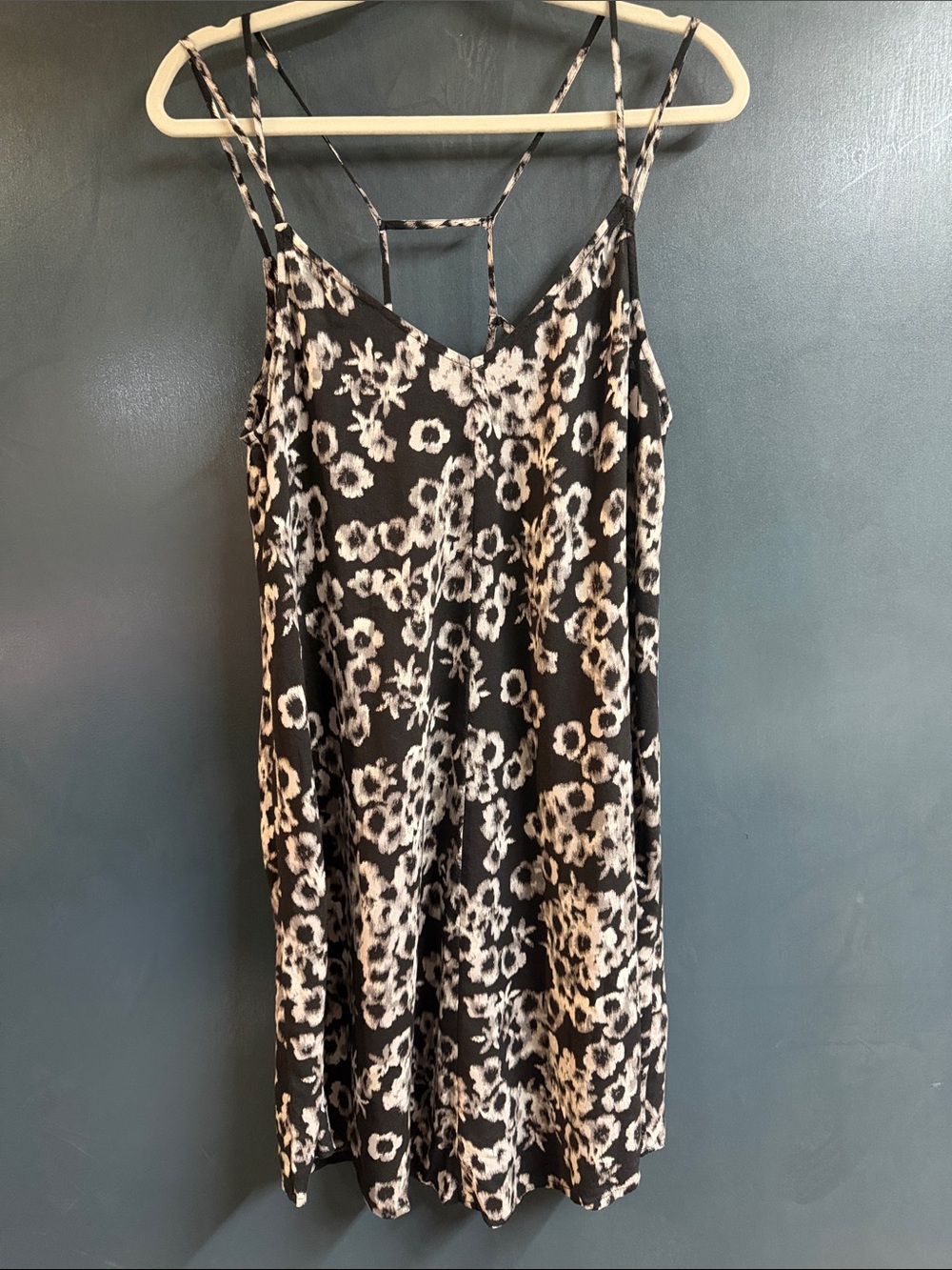 Abercrombie & Fitch Black and Cream Printed Strappy Jumpsuit